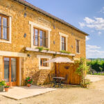 Front of La Maison Galloise Gites, Honeysuckle and Lavender