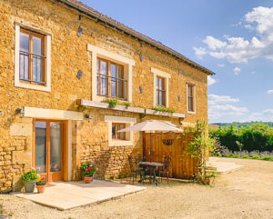 Front of La Maison Galloise Gites, Honeysuckle and Lavender